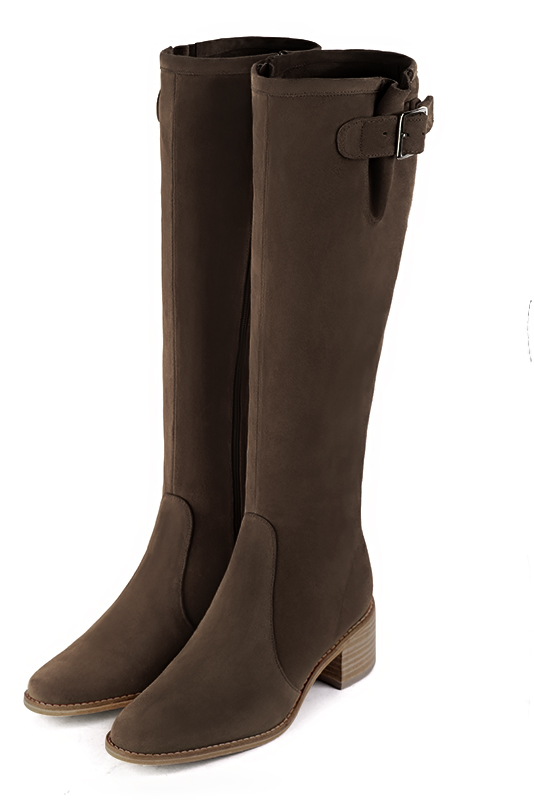 Bottes femme cavali res sur mesures marron chocolat Mollets fins